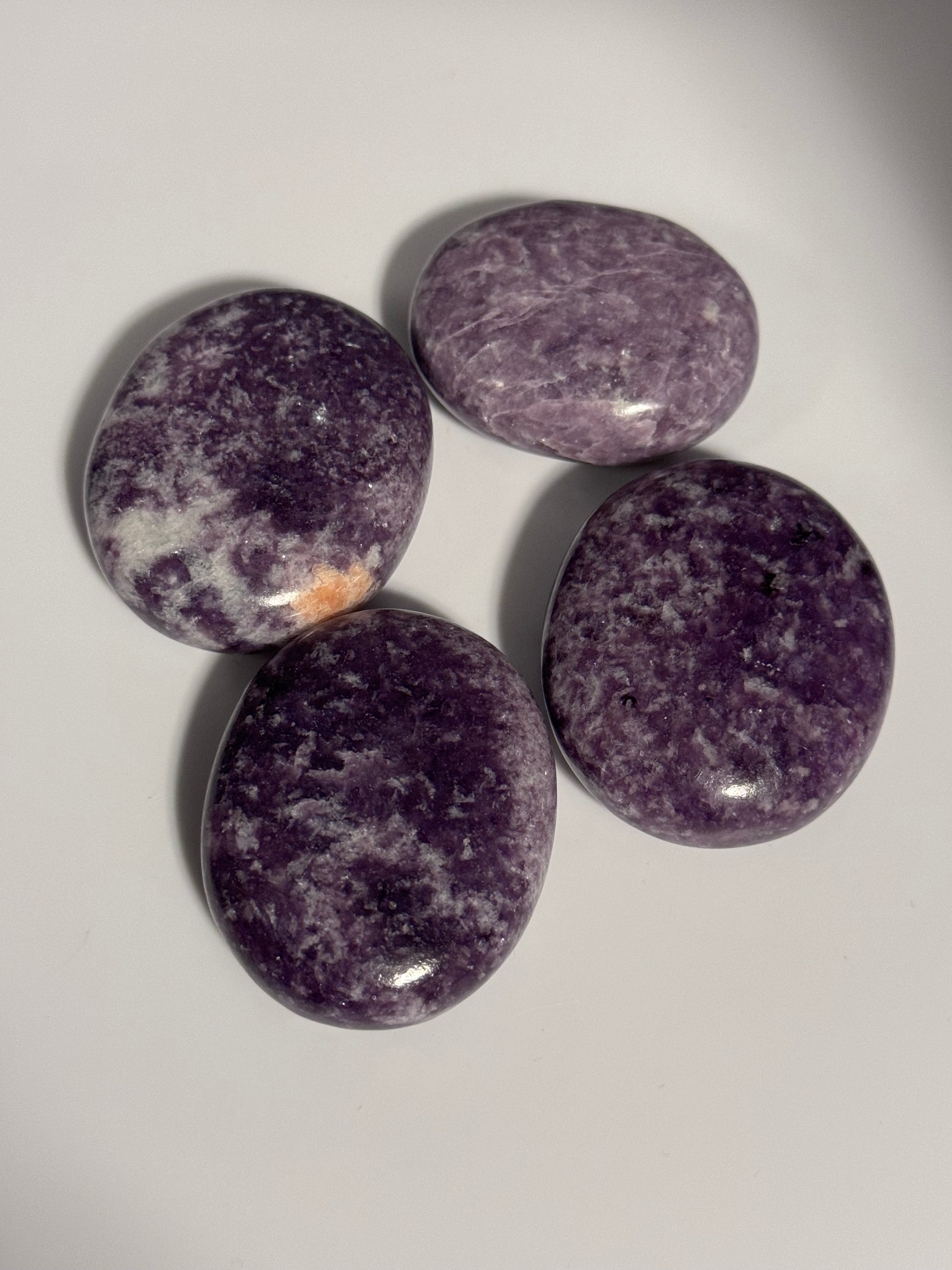 Lepidolite Palm Stones