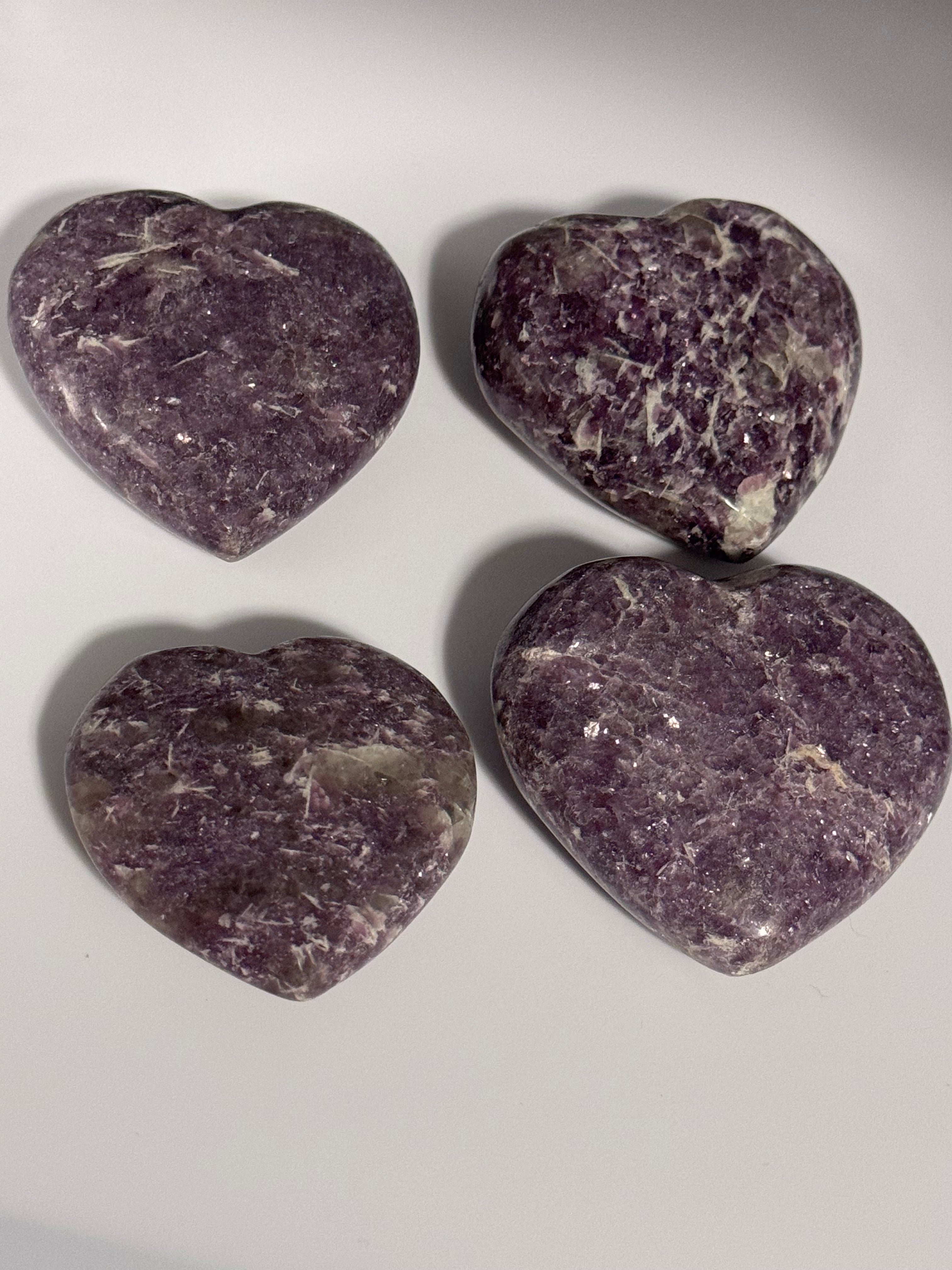 Lepidolite Heart