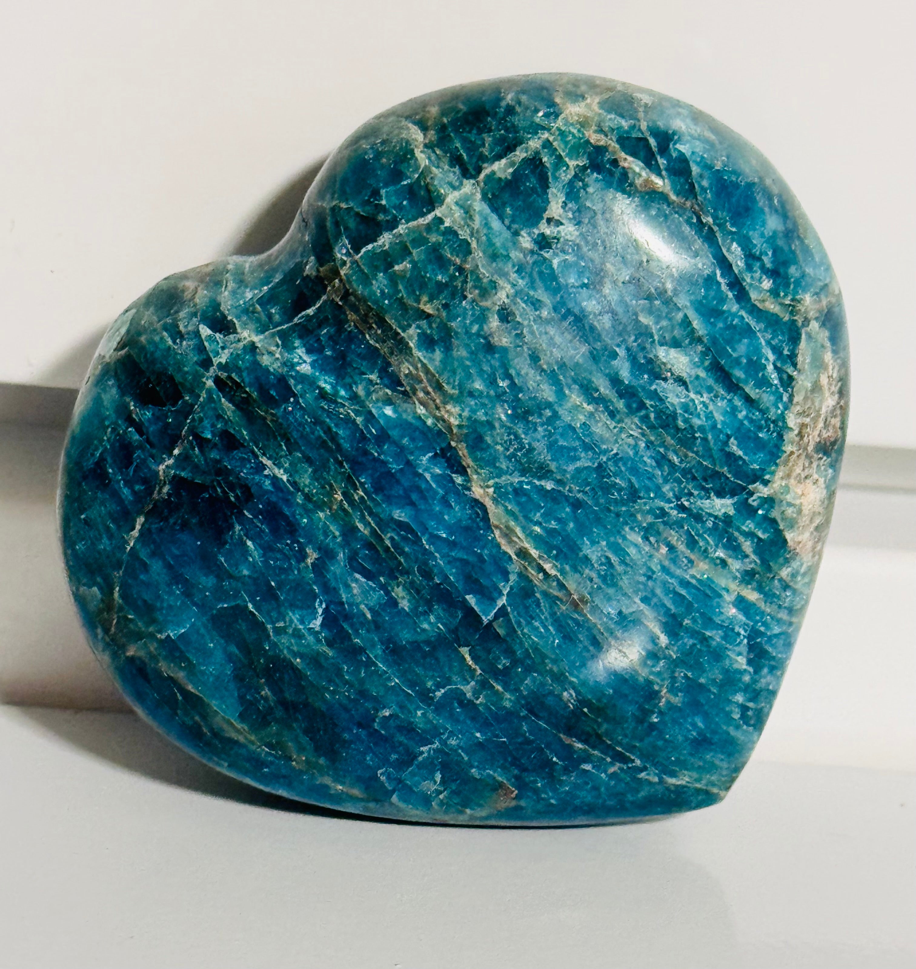 Blue Apatite Heart
