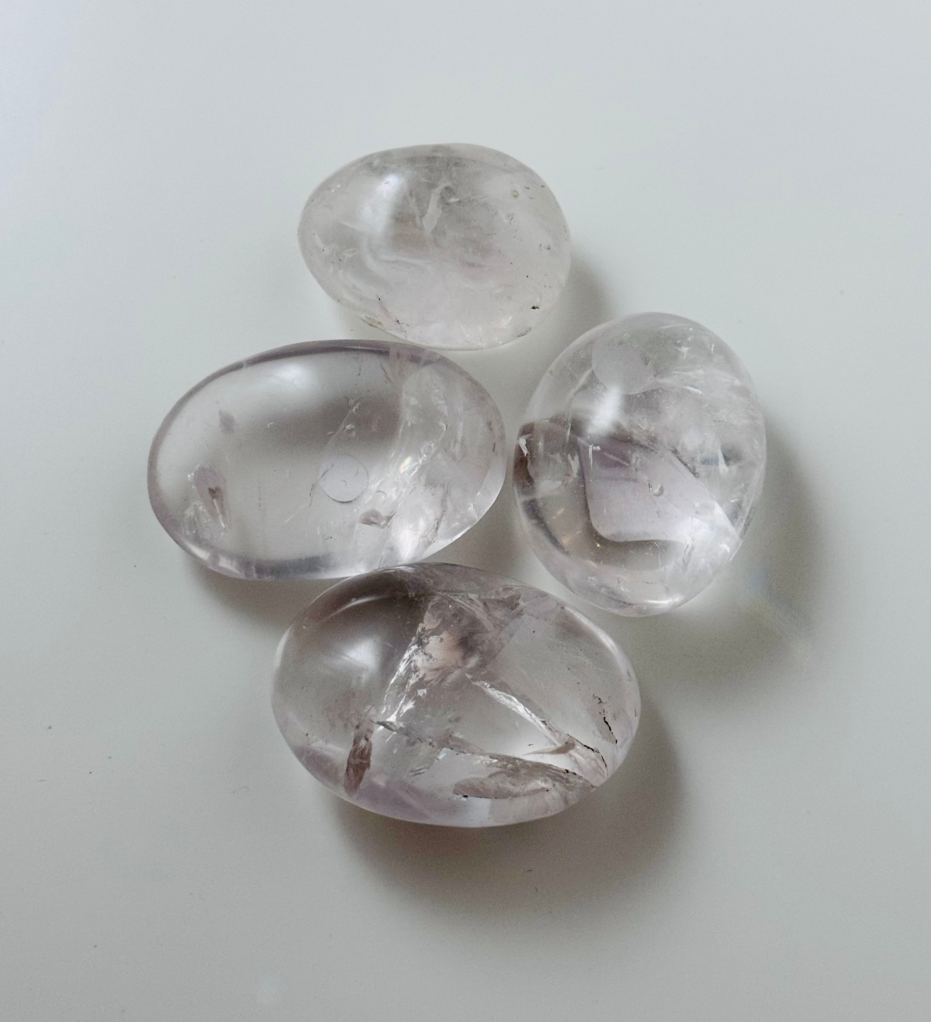 Clear Quartz Palm Stones/Hearts