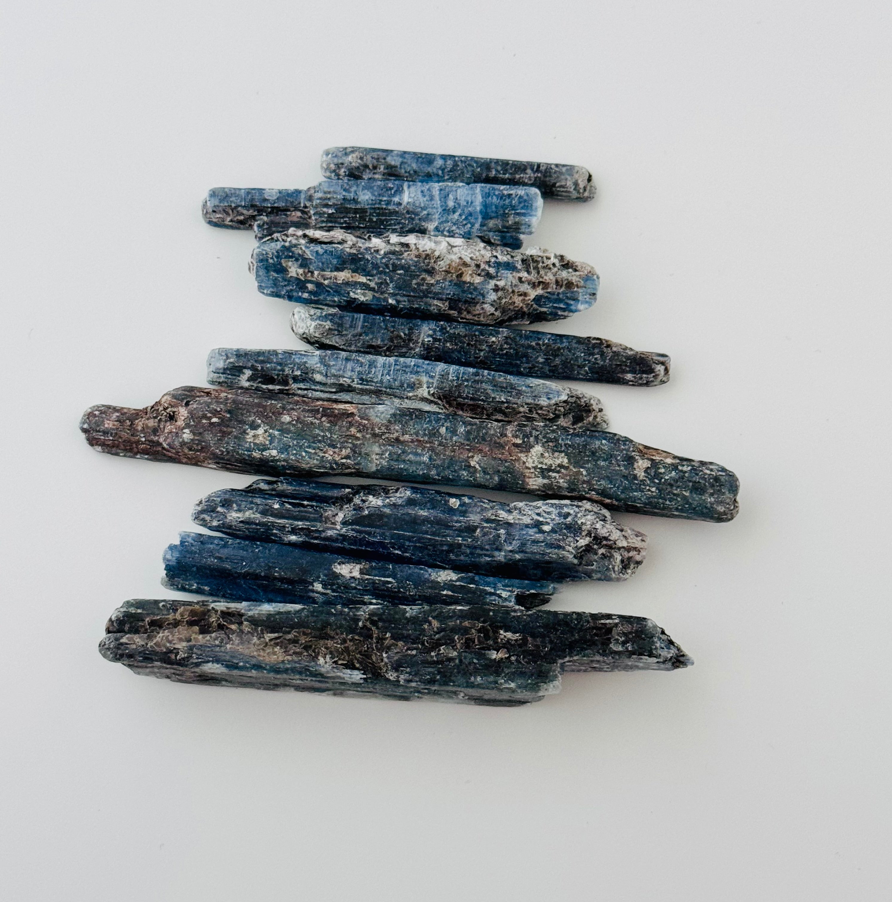 Blue Kyanite with Black Mica Rough Wand