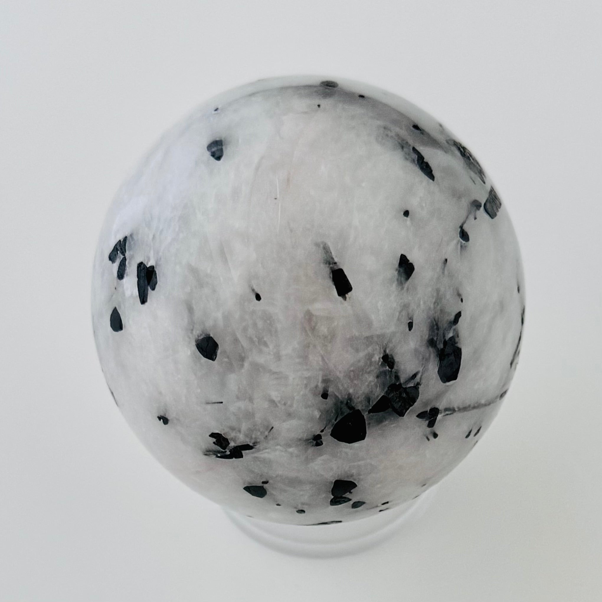 Tourmalinated Quartz Sphere