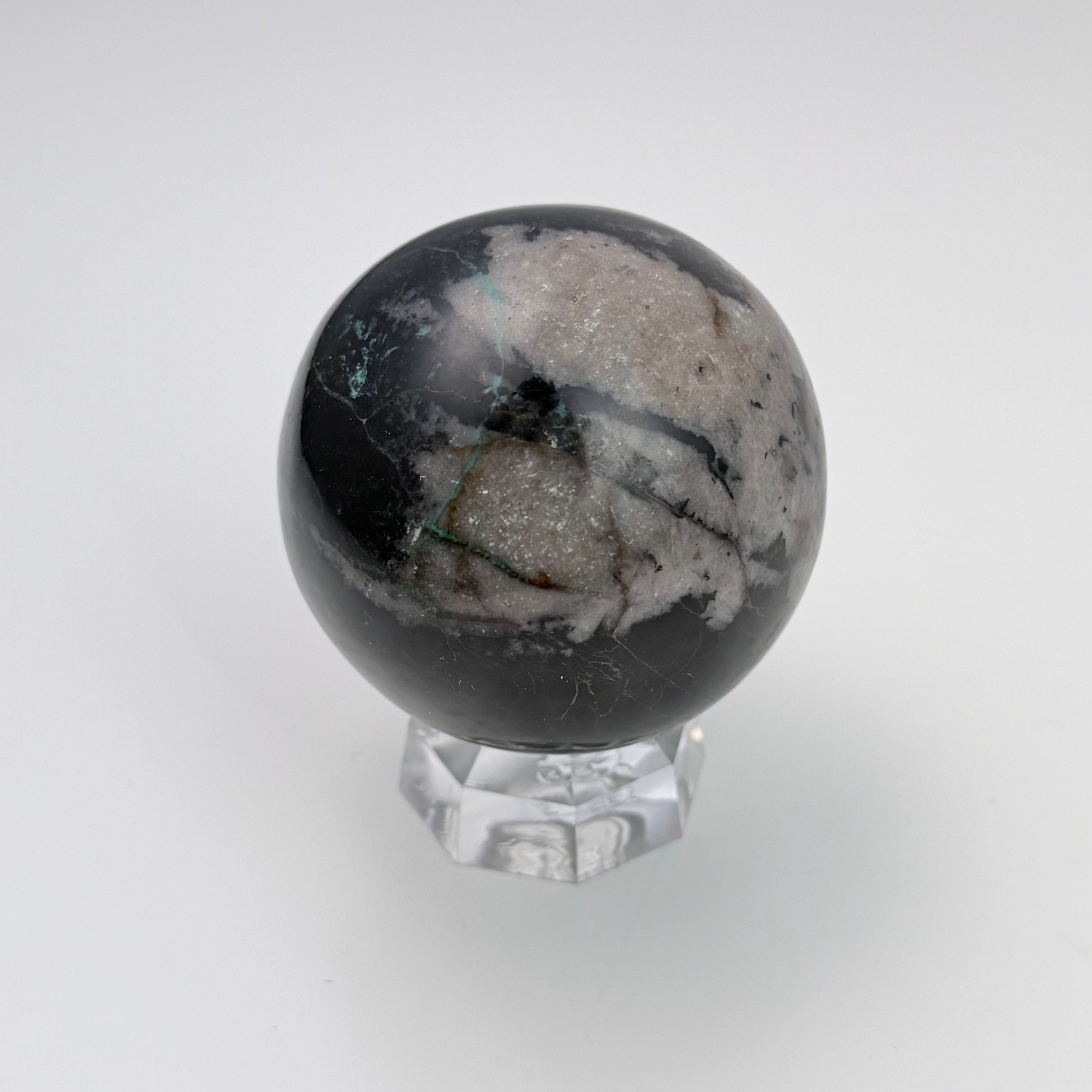 Black Tourmaline with Chrysocholla