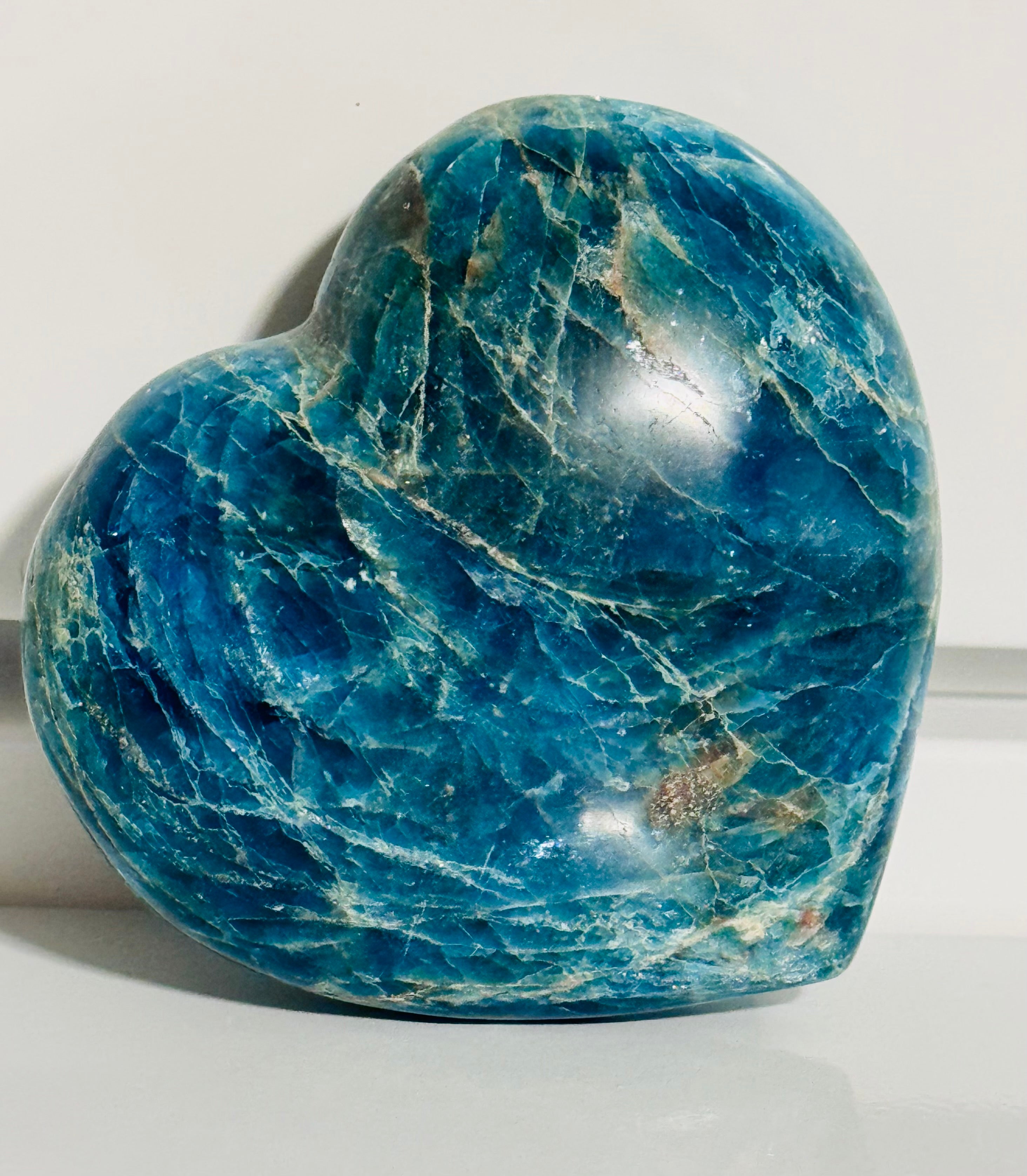 Blue Apatite Heart