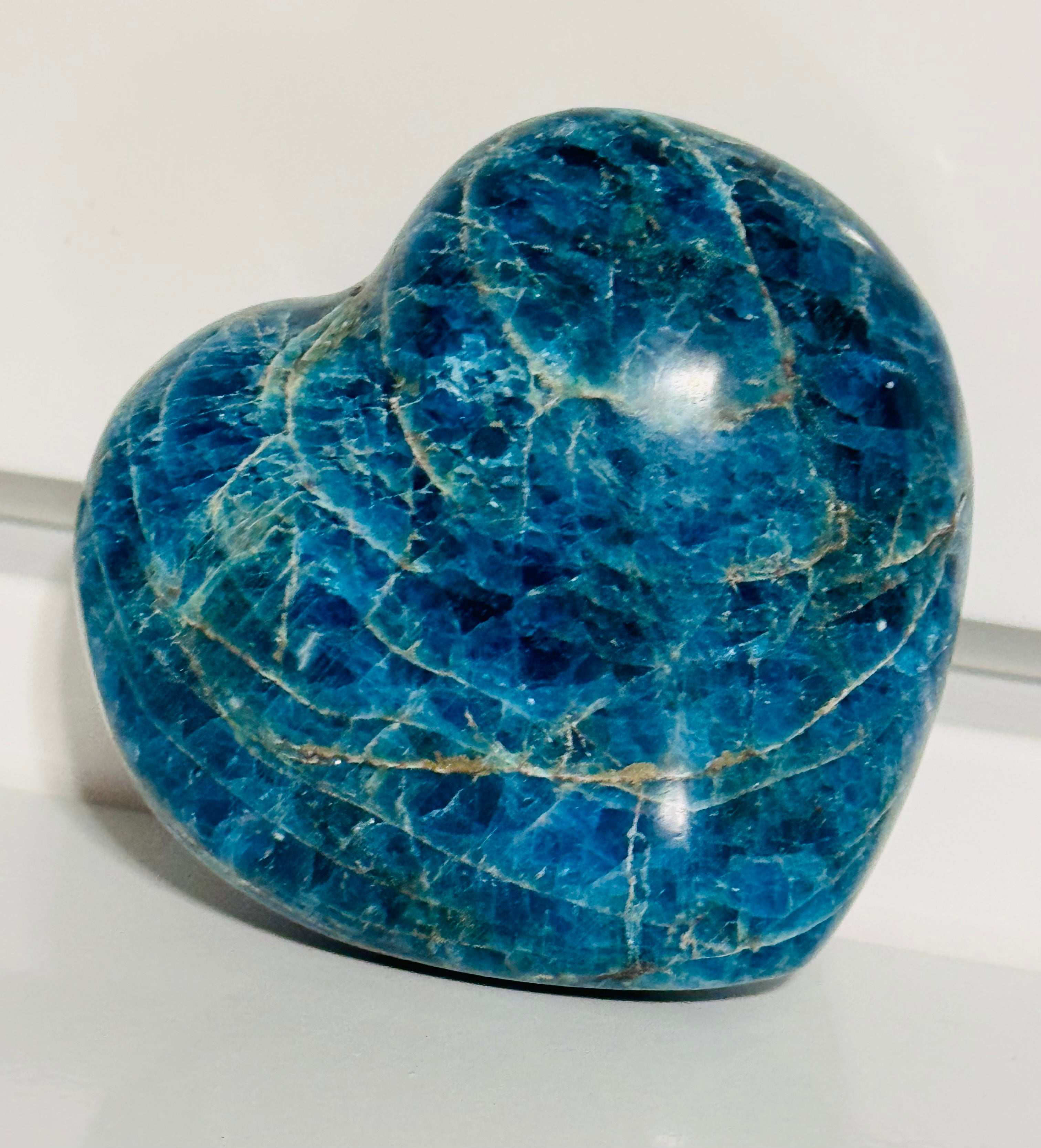 Blue Apatite Heart