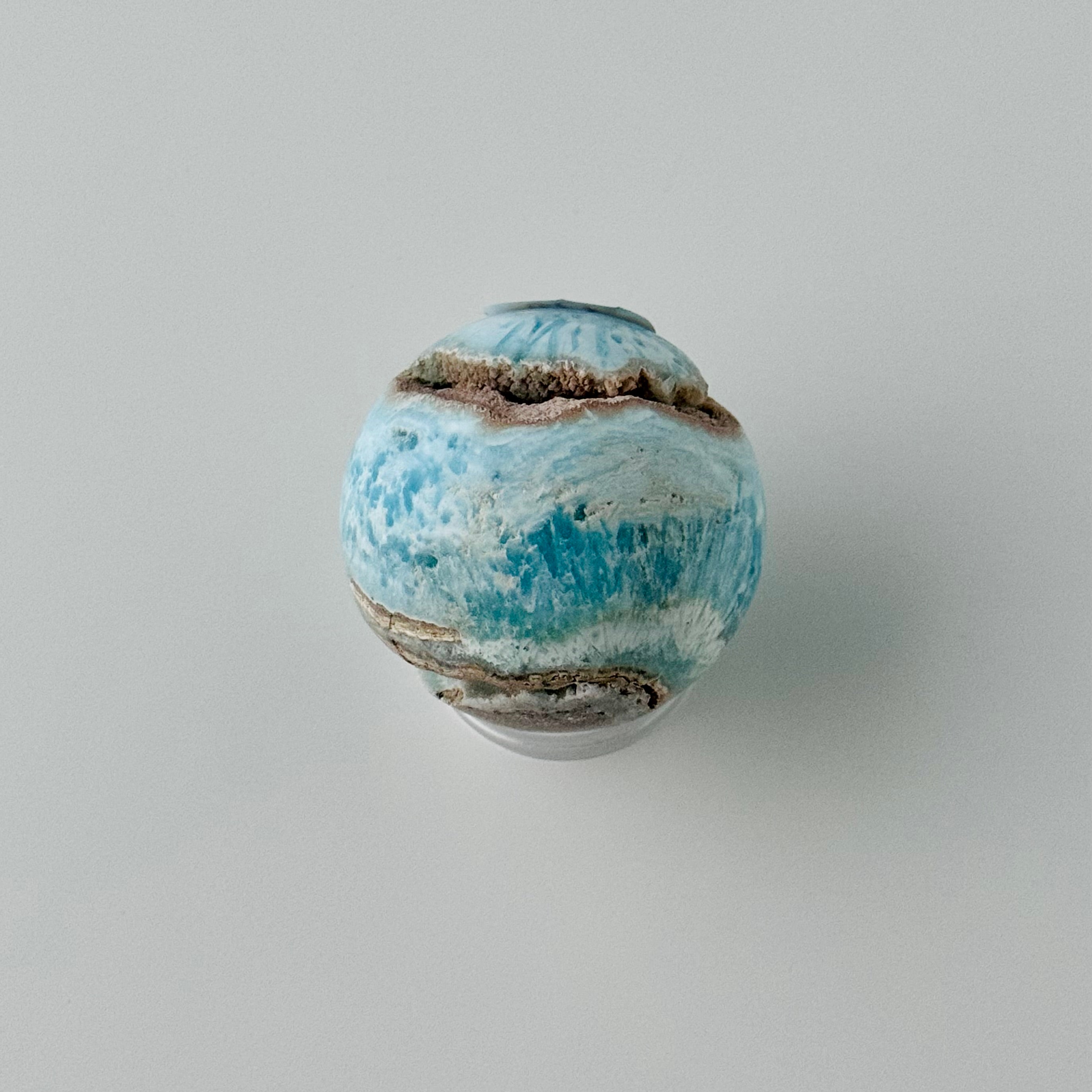 Blue Aragonite Sphere